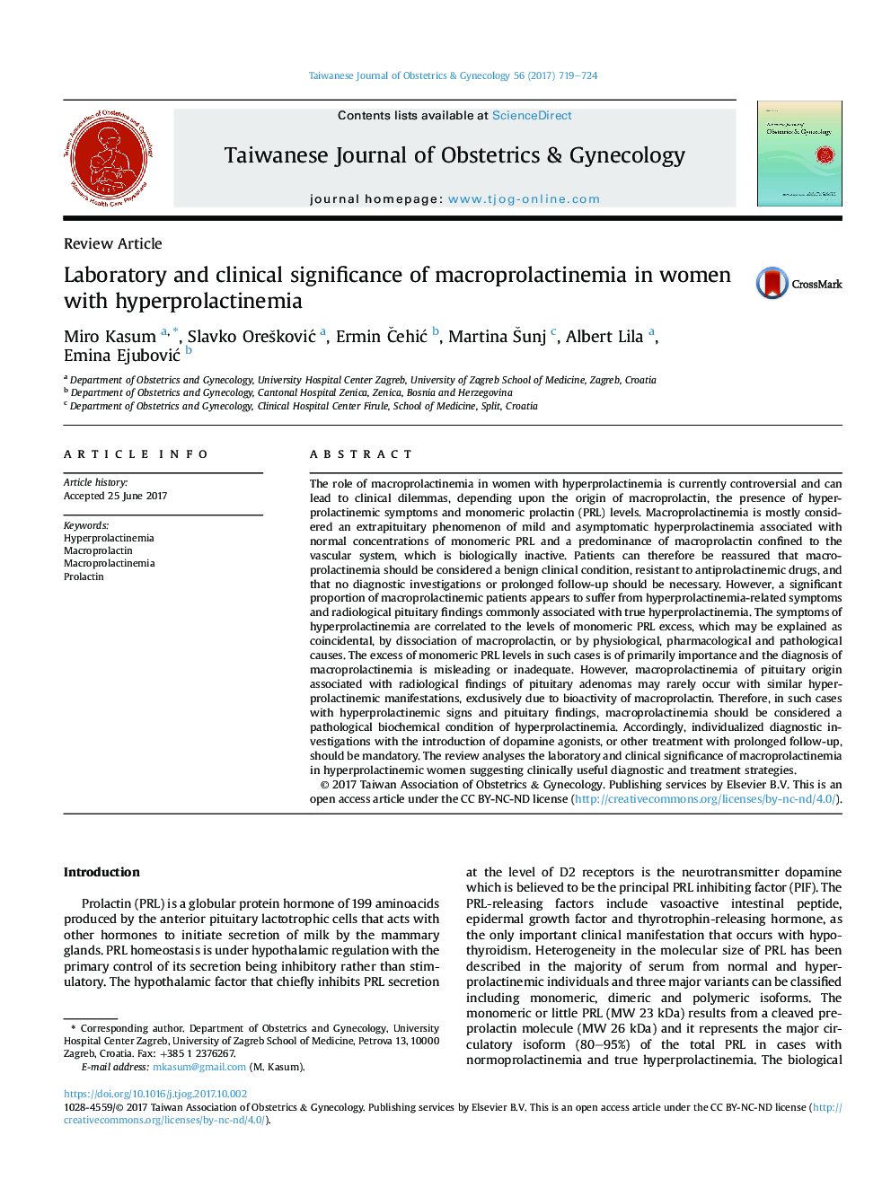 Laboratory and clinical significance of macroprolactinemia in women with hyperprolactinemia