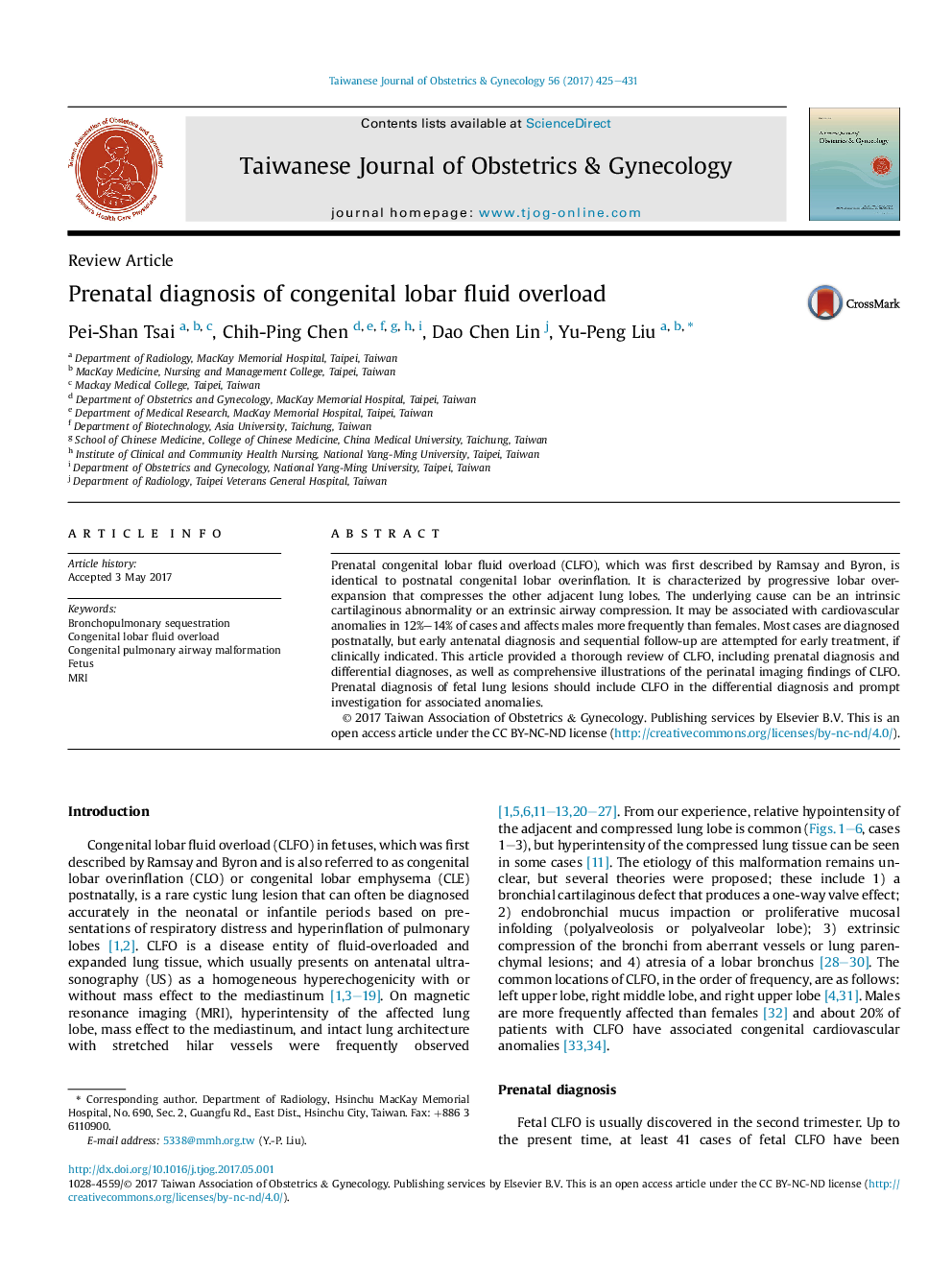 Prenatal diagnosis of congenital lobar fluid overload