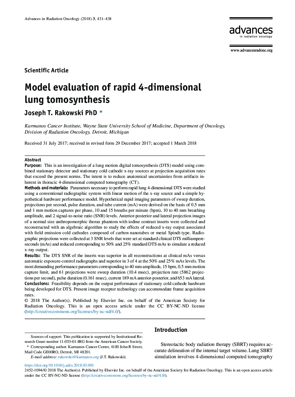 Model evaluation of rapid 4-dimensional lung tomosynthesis