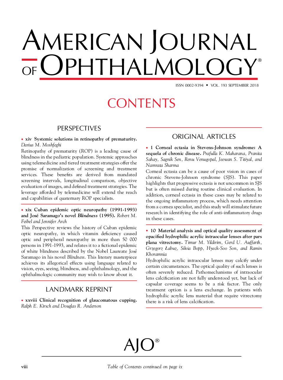 Table of Contents