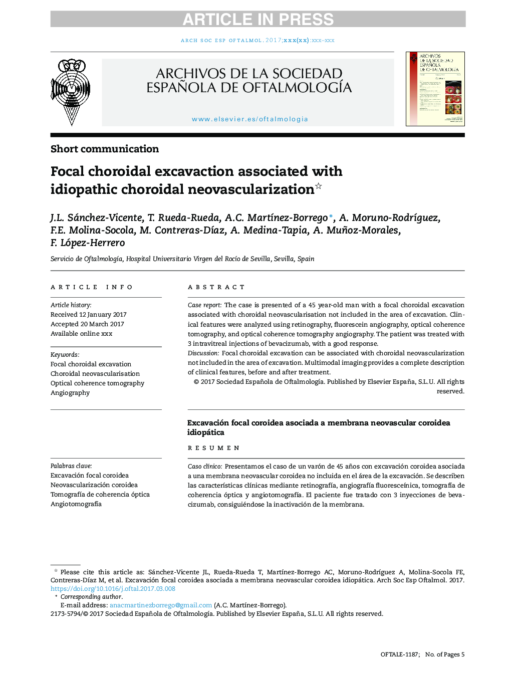 Focal choroidal excavaction associated with idiopathic choroidal neovascularization