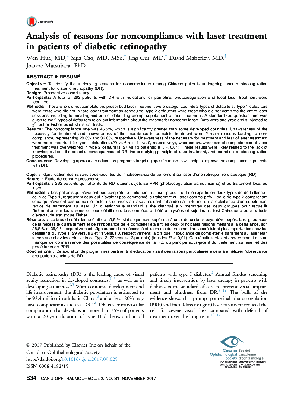 Analysis of reasons for noncompliance with laser treatment in patients of diabetic retinopathy