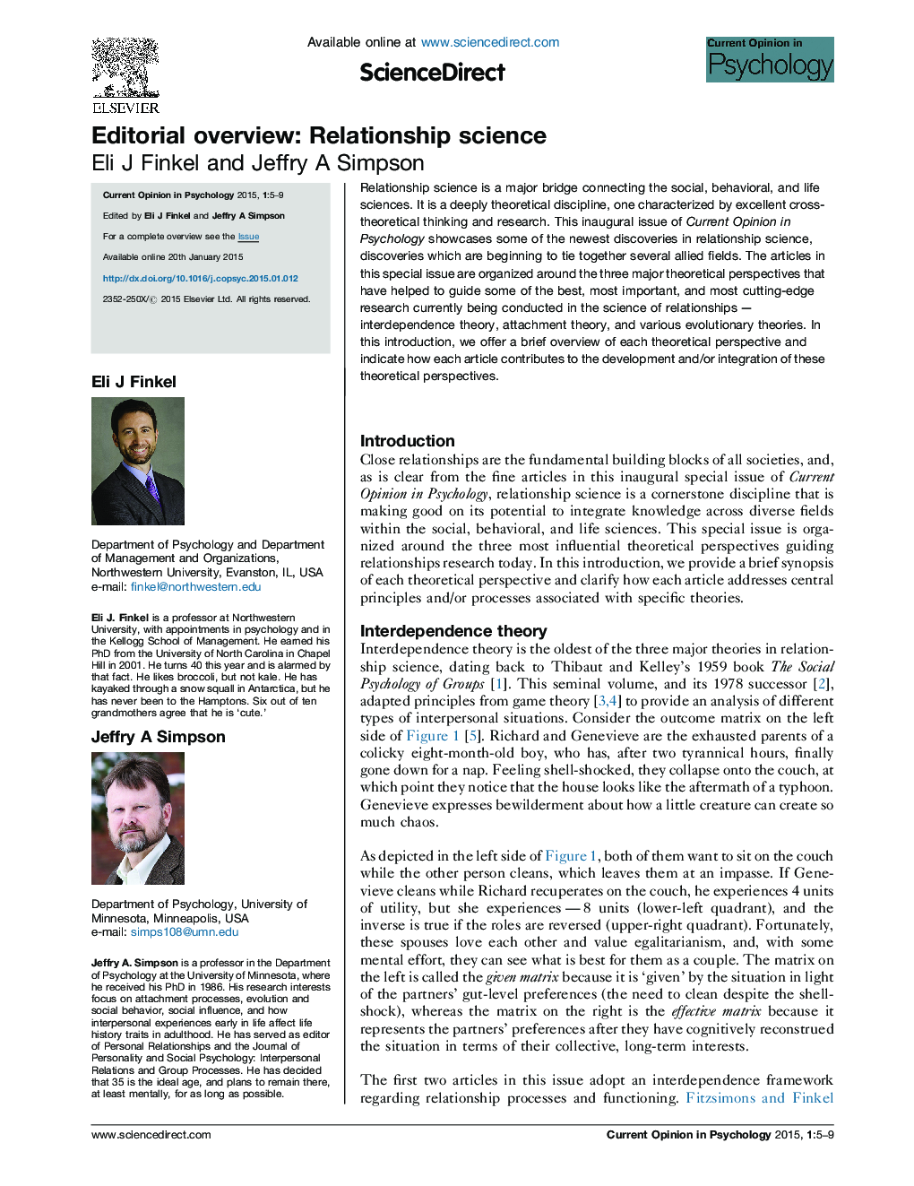 Editorial overview: Relationship science