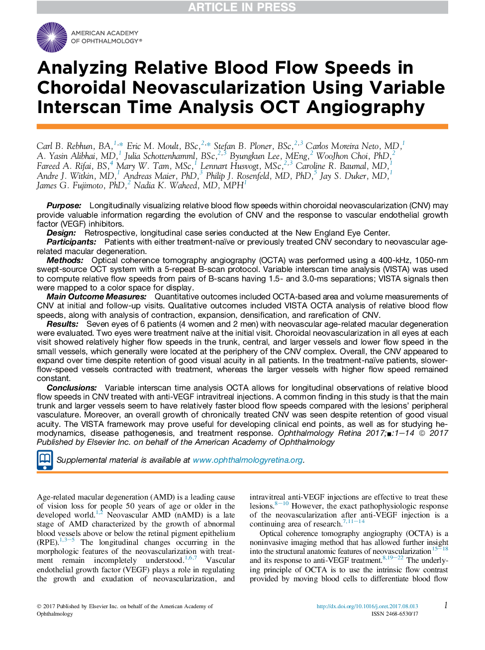 Analyzing Relative Blood Flow Speeds in Choroidal Neovascularization Using Variable Interscan Time Analysis OCT Angiography