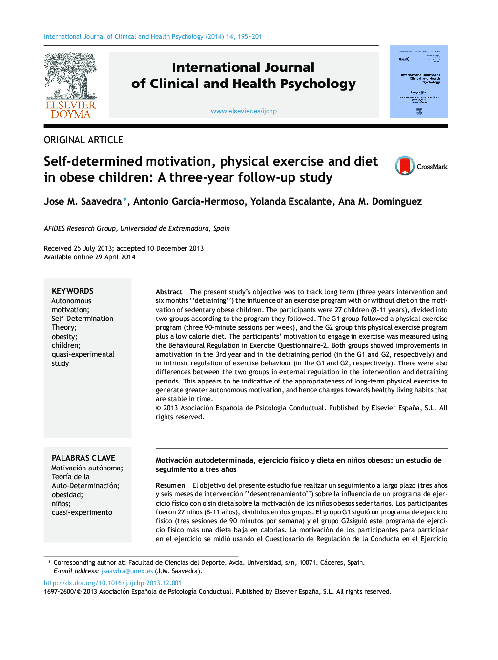 انگیزه، عزت نفس و رژیم غذایی در کودکان چاق: یک مطالعه پیگیری سه ساله 