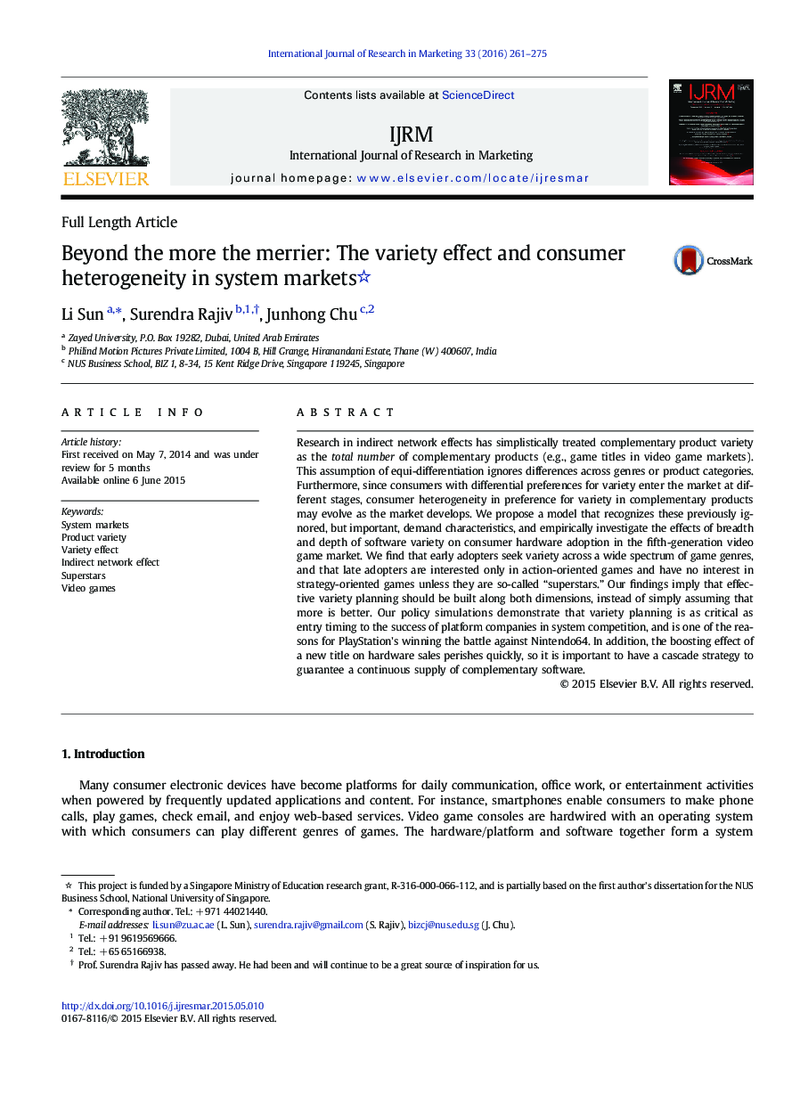 Beyond the more the merrier: The variety effect and consumer heterogeneity in system markets 