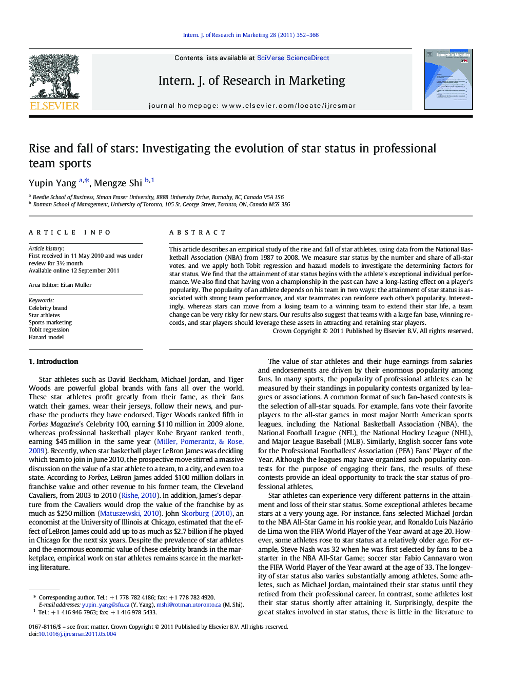 Rise and fall of stars: Investigating the evolution of star status in professional team sports