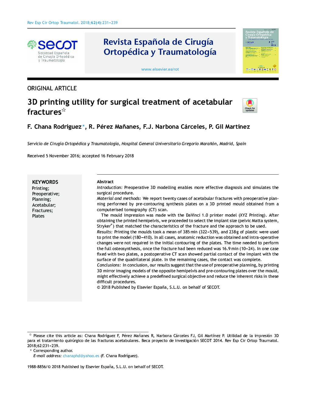 3D printing utility for surgical treatment of acetabular fractures