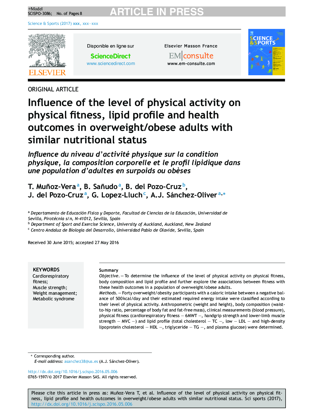 Influence of the level of physical activity on physical fitness, lipid profile and health outcomes in overweight/obese adults with similar nutritional status