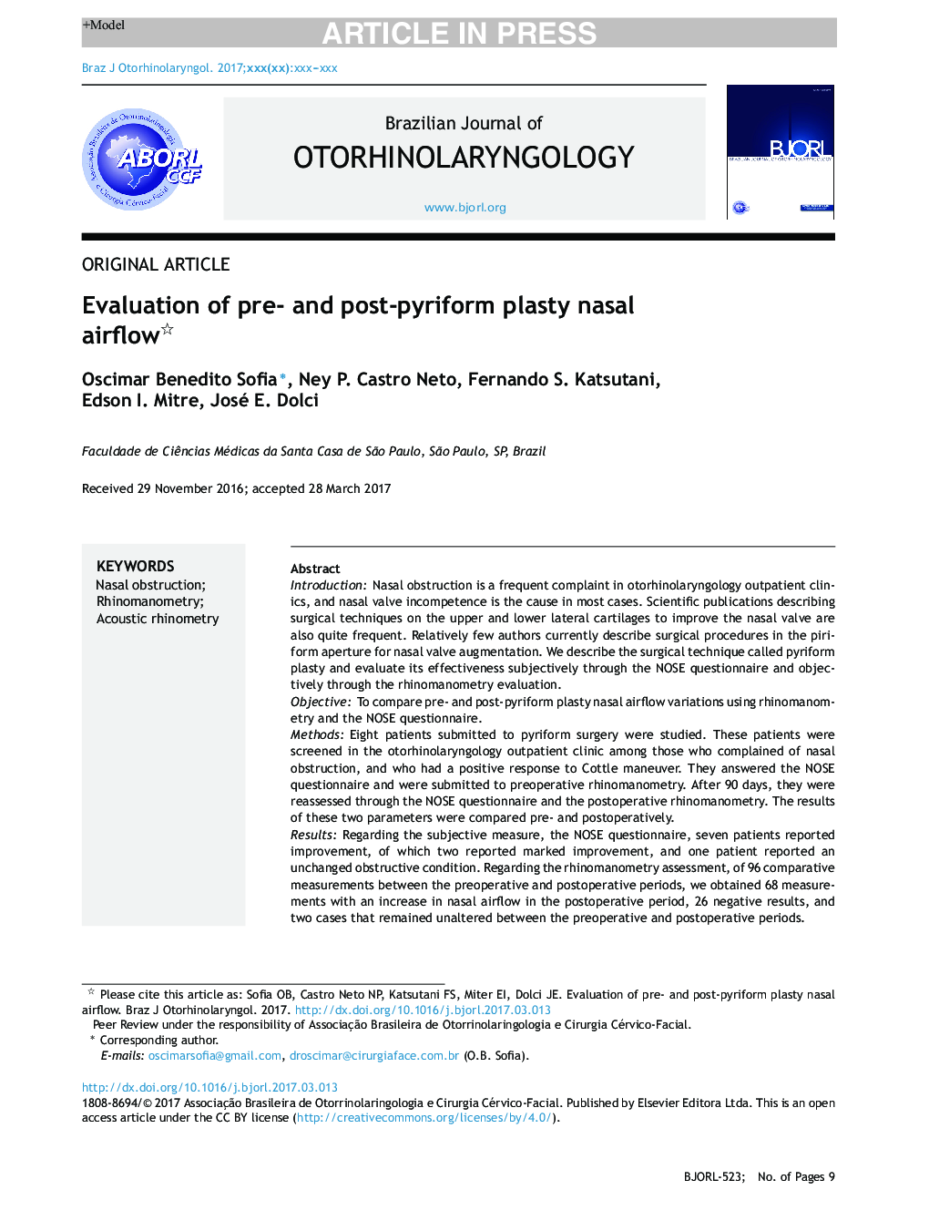 Evaluation of pre- and post-pyriform plasty nasal airflow