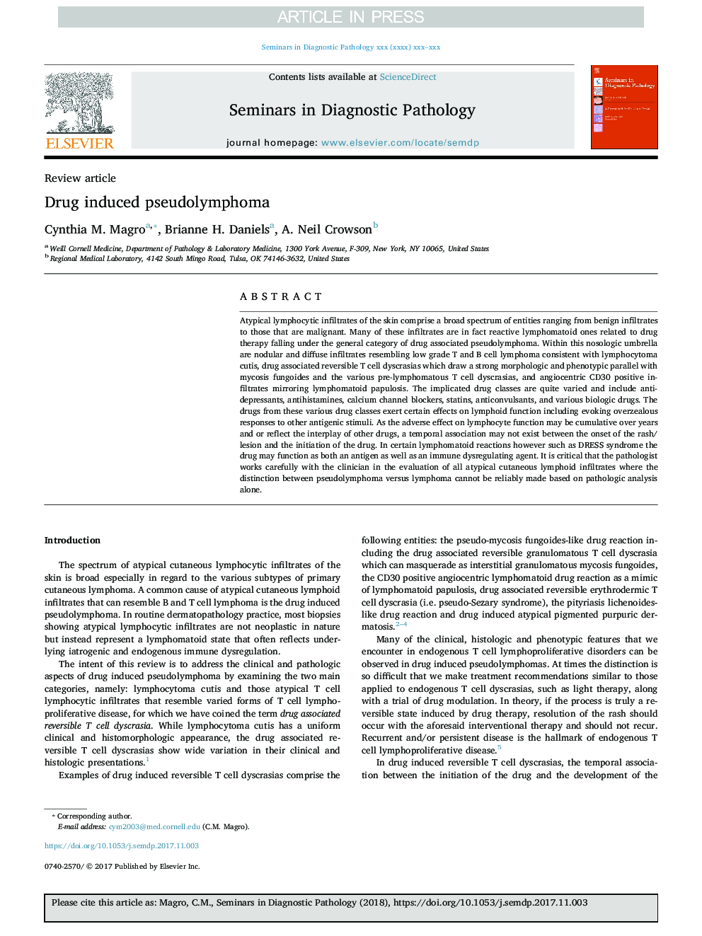 Drug induced pseudolymphoma