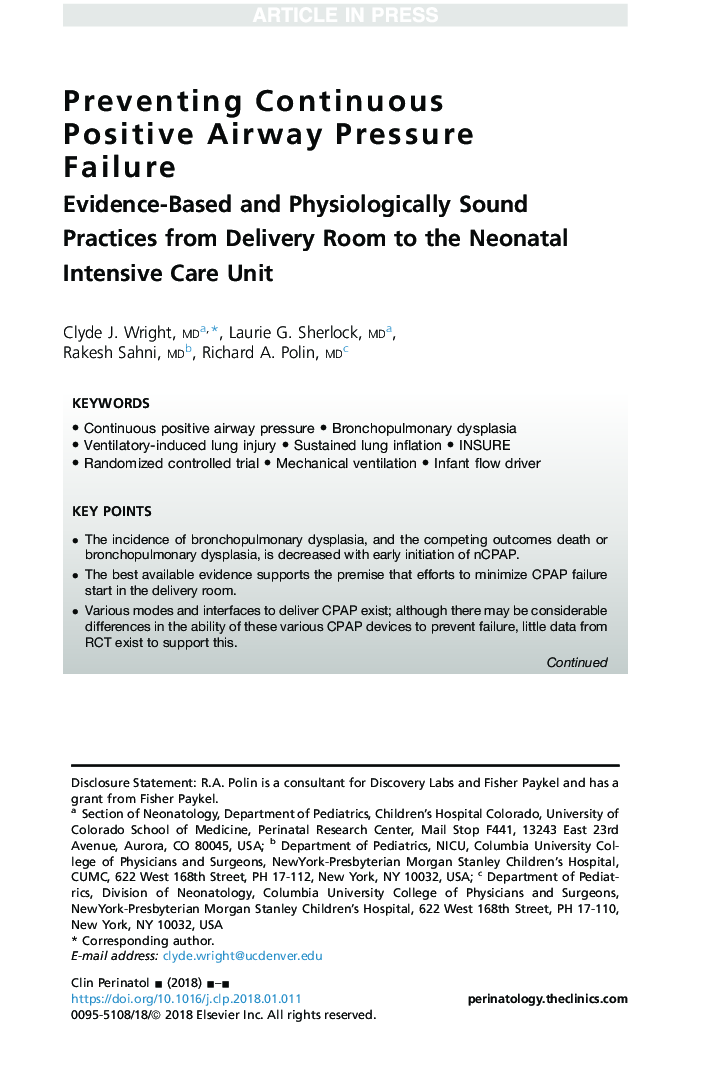 Preventing Continuous Positive Airway Pressure Failure