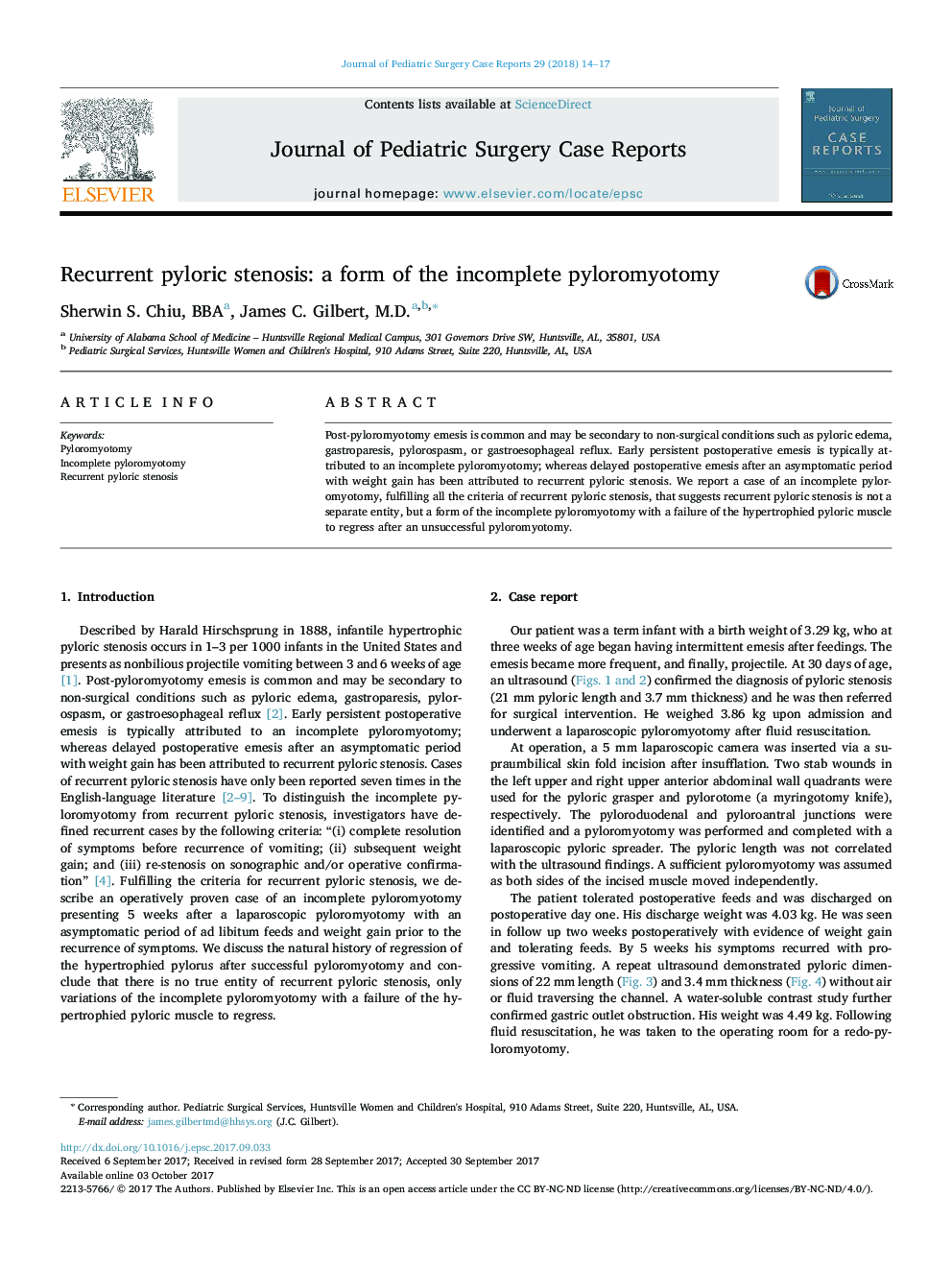 Recurrent pyloric stenosis: a form of the incomplete pyloromyotomy