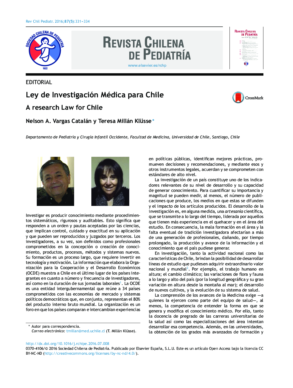 Ley de Investigación Médica para Chile