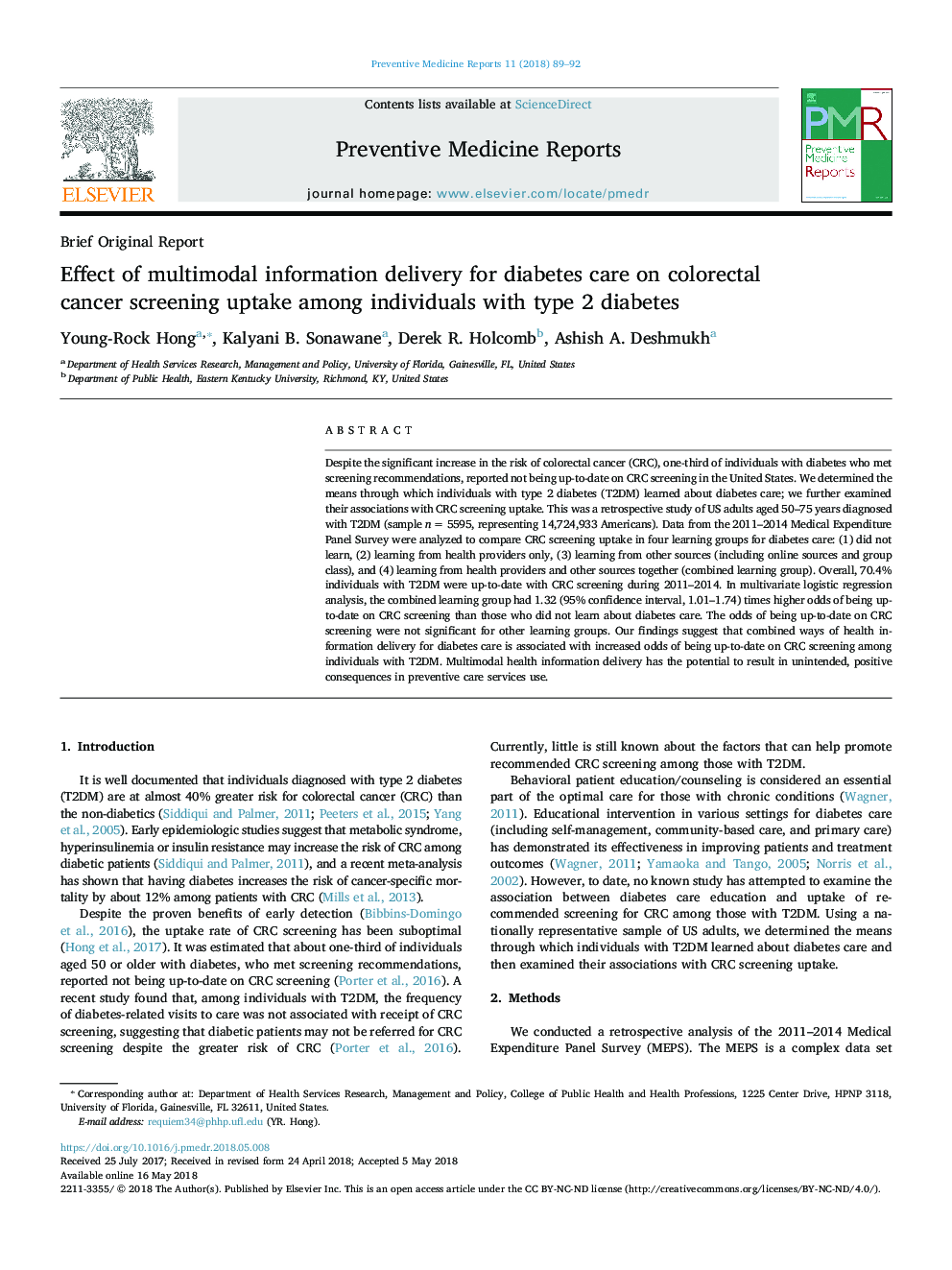 Effect of multimodal information delivery for diabetes care on colorectal cancer screening uptake among individuals with type 2 diabetes