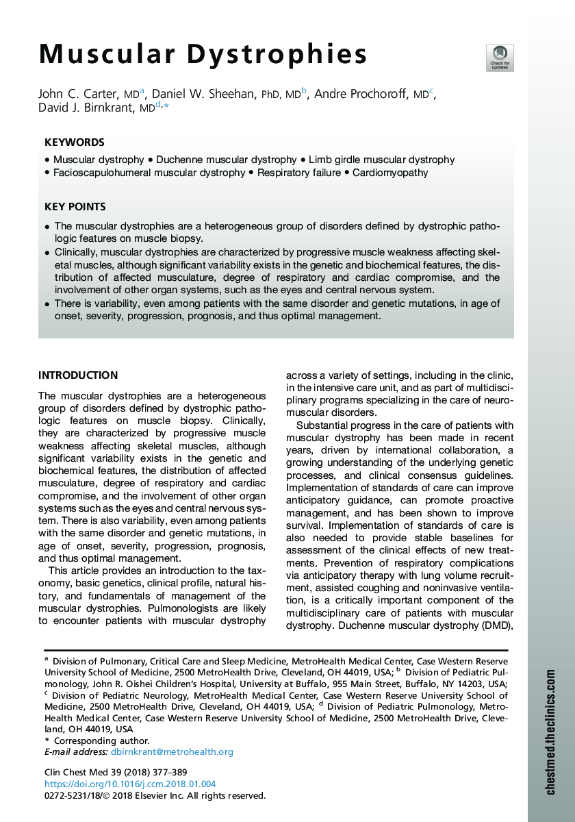 Muscular Dystrophies