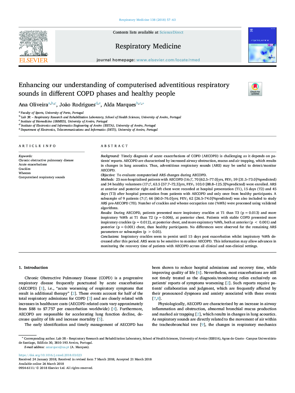 Enhancing our understanding of computerised adventitious respiratory sounds in different COPD phases and healthy people