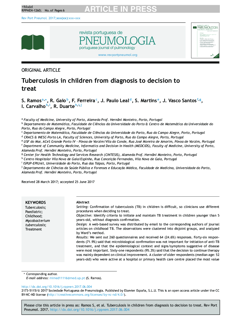 Tuberculosis in children from diagnosis to decision to treat