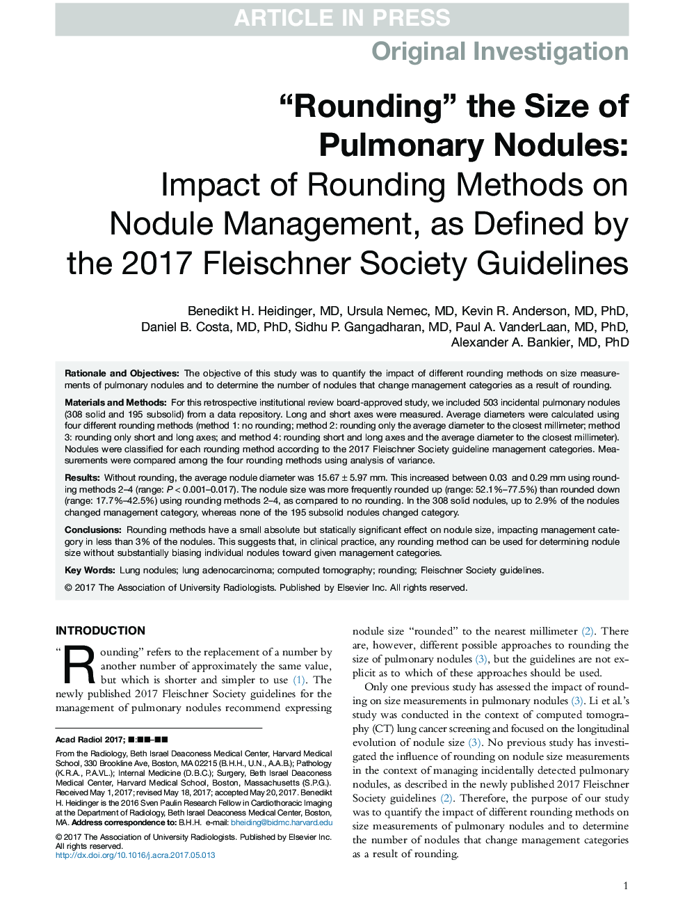 “Rounding” the Size of Pulmonary Nodules
