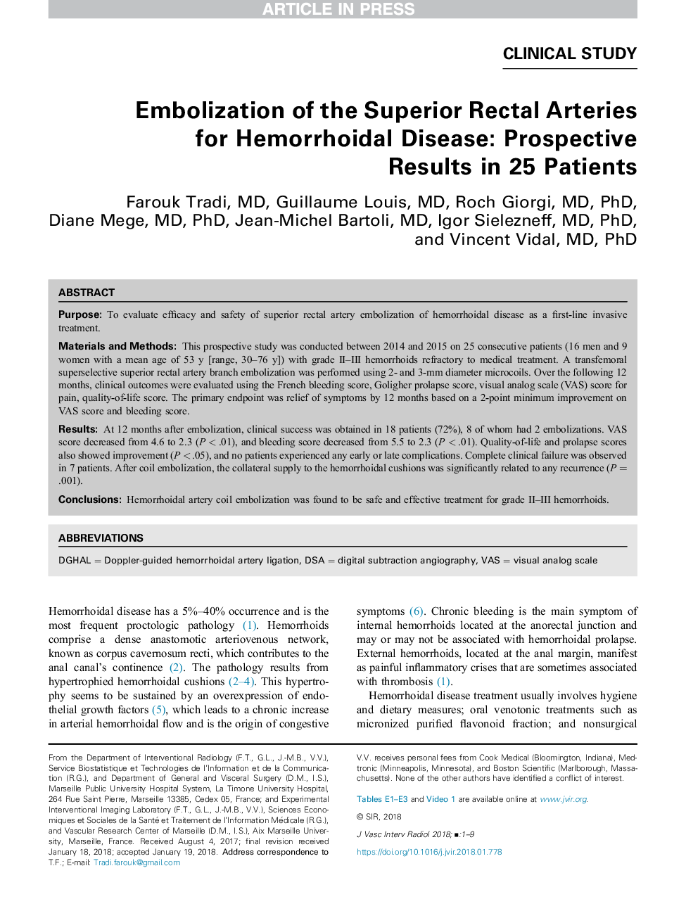 امولسیون عروق رکتال برتر برای بیماری هموروئیدی: نتایج احتمالی در 25 بیمار 