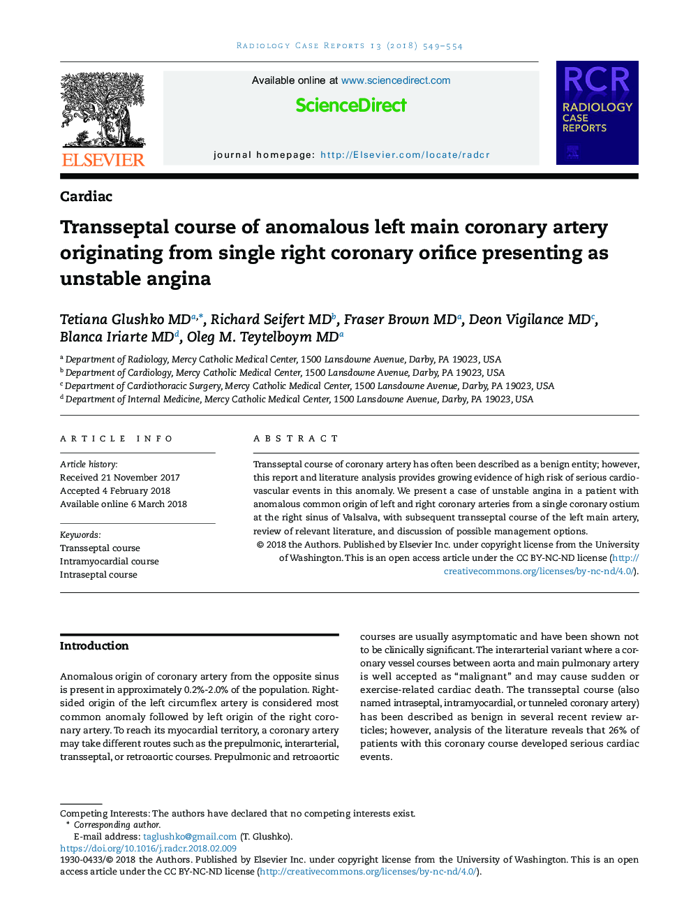 Transseptal course of anomalous left main coronary artery originating from single right coronary orifice presenting as unstable angina