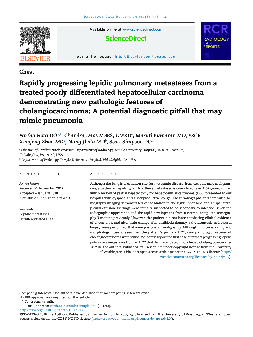 Rapidly progressing lepidic pulmonary metastases from a treated poorly differentiated hepatocellular carcinoma demonstrating new pathologic features of cholangiocarcinoma: A potential diagnostic pitfall that may mimic pneumonia