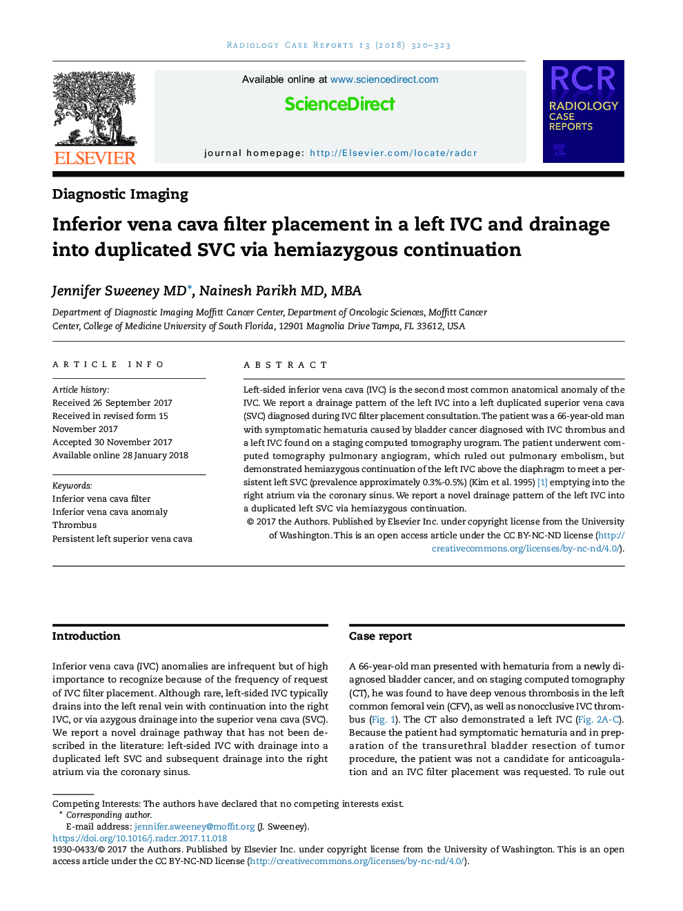 Inferior vena cava filter placement in a left IVC and drainage into duplicated SVC via hemiazygous continuation