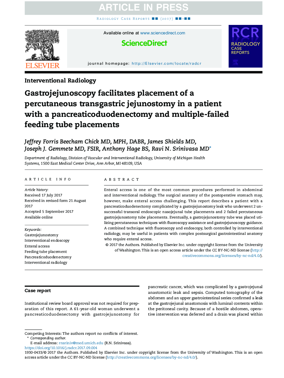 Gastrojejunoscopy facilitates placement of a percutaneous transgastric jejunostomy in a patient with a pancreaticoduodenectomy and multiple-failed feeding tube placements