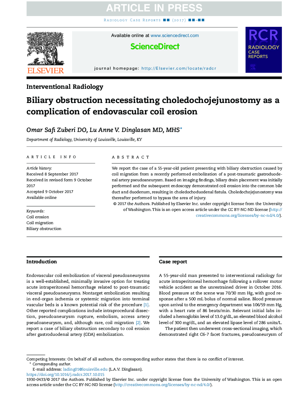 Biliary obstruction necessitating choledochojejunostomy as a complication of endovascular coil erosion