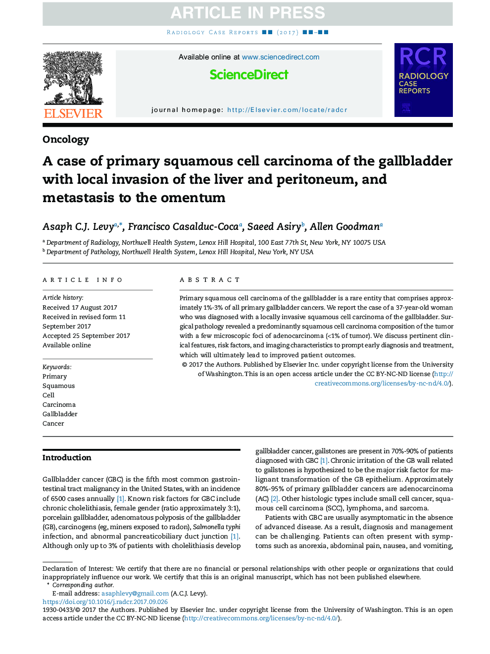 A case of primary squamous cell carcinoma of the gallbladder with local invasion of the liver and peritoneum, and metastasis to the omentum