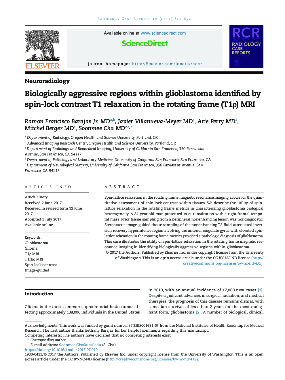 Biologically aggressive regions within glioblastoma identified by spin-lock contrast T1 relaxation in the rotating frame (T1Ï) MRI