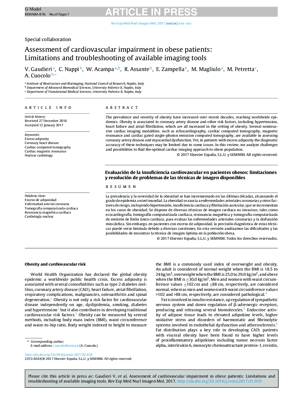 Assessment of cardiovascular impairment in obese patients: Limitations and troubleshooting of available imaging tools