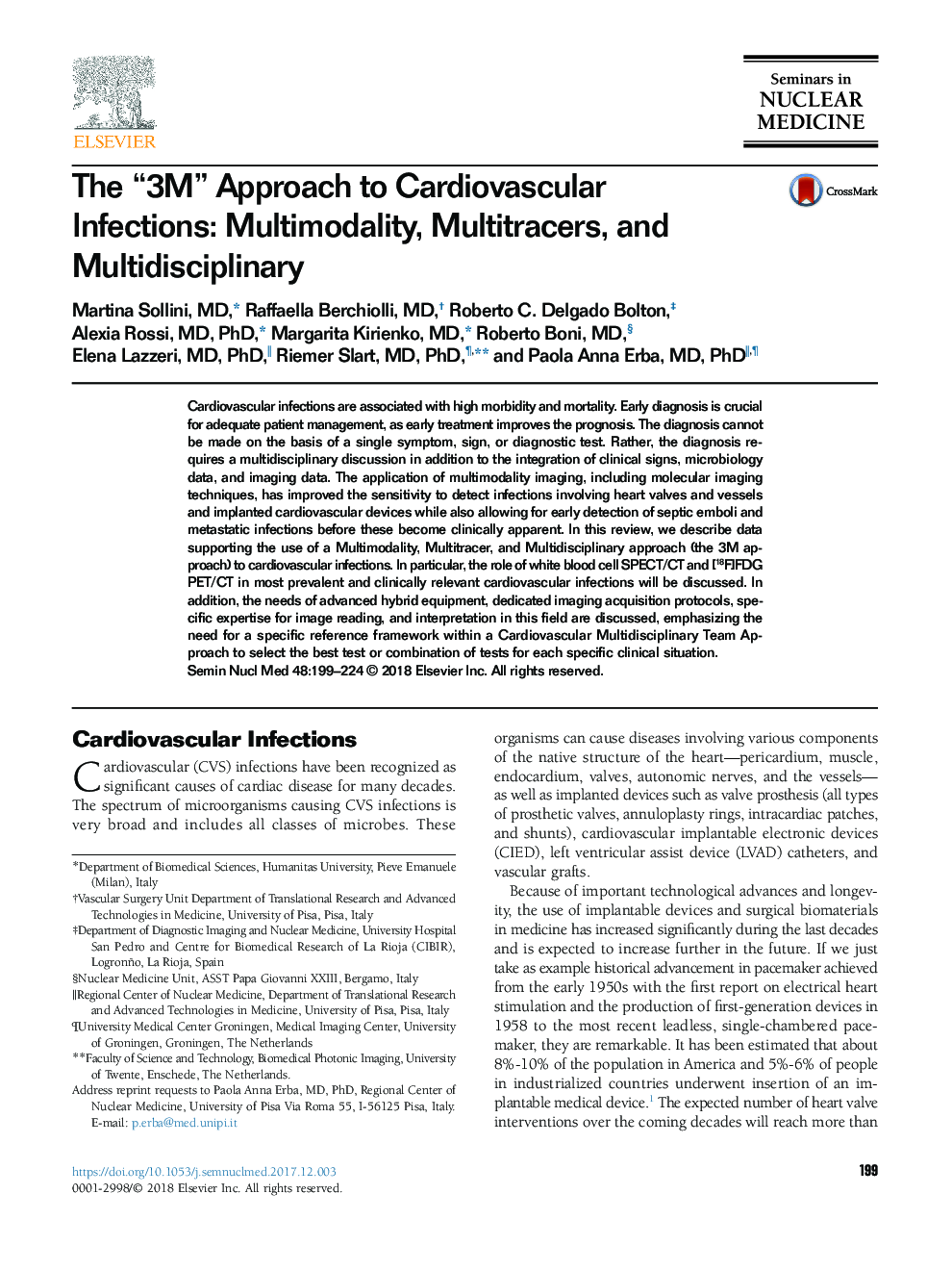 The “3M” Approach to Cardiovascular Infections: Multimodality, Multitracers, and Multidisciplinary