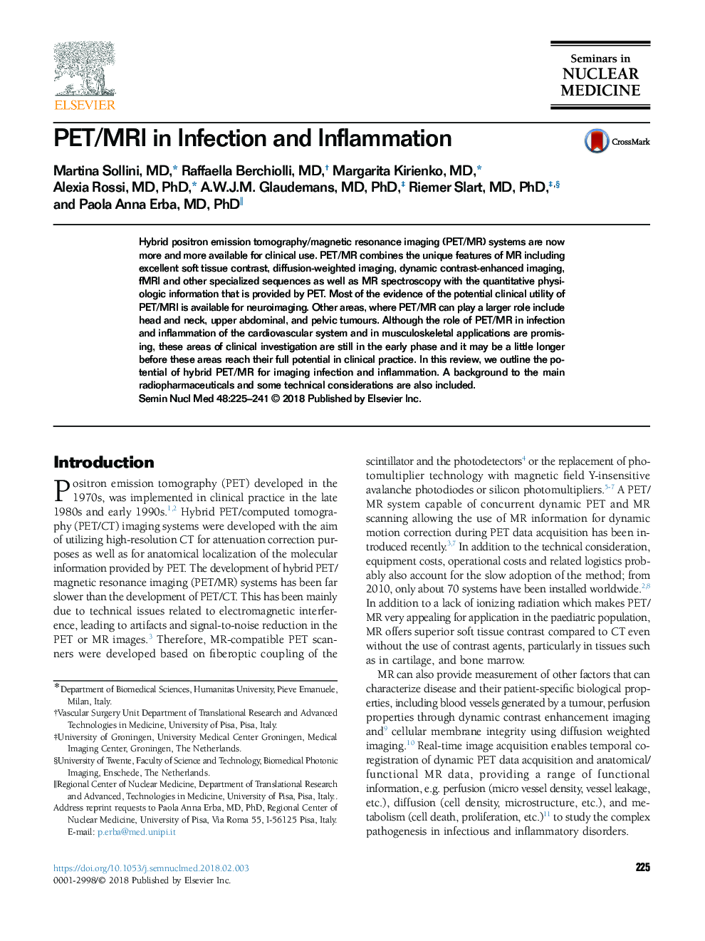 PET/MRI in Infection and Inflammation