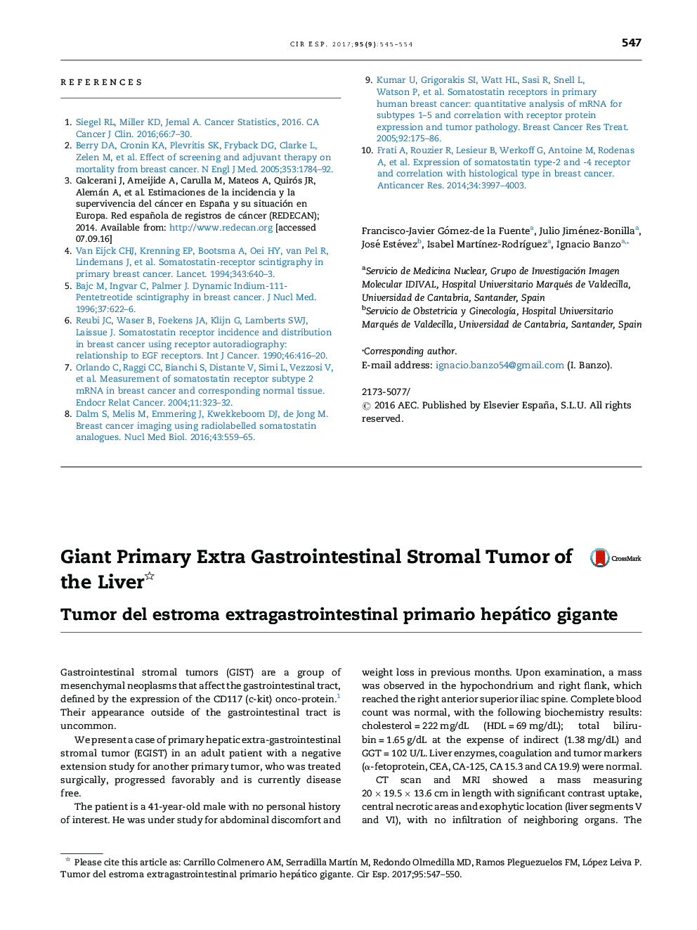 Giant Primary Extra Gastrointestinal Stromal Tumor of the Liver