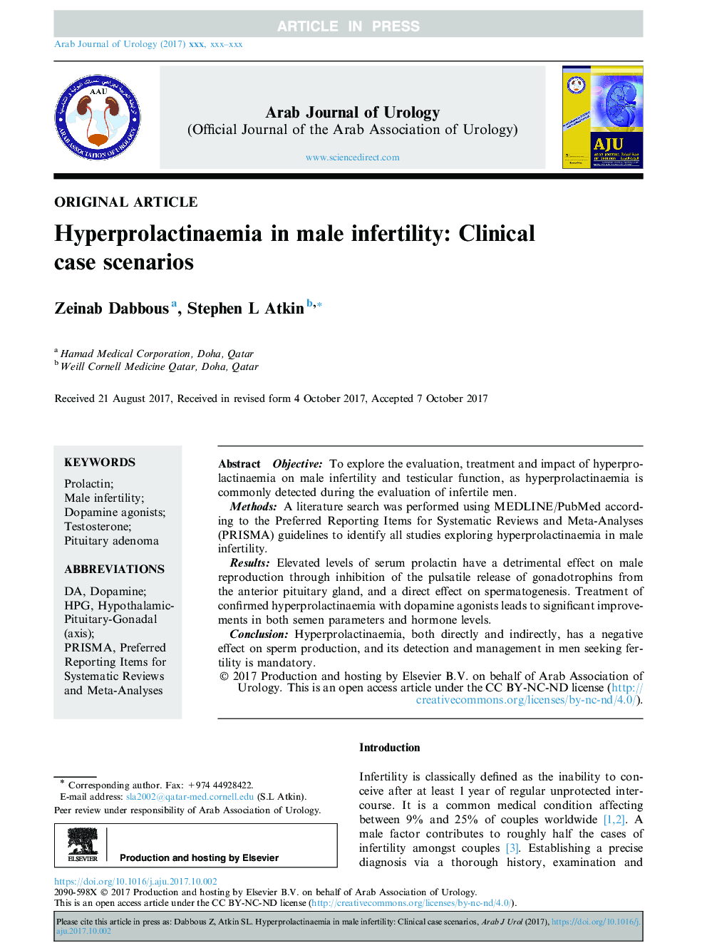 هیپرپرولاکتینمی در ناباروری مردان: سناریوهای بالینی 