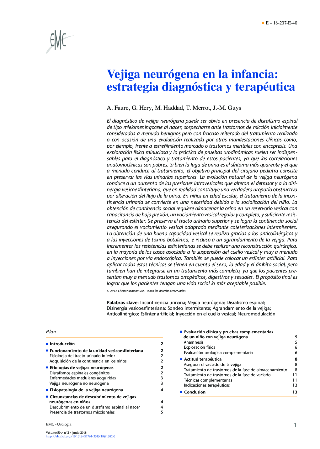 Vejiga neurógena en la infancia: estrategia diagnóstica y terapéutica