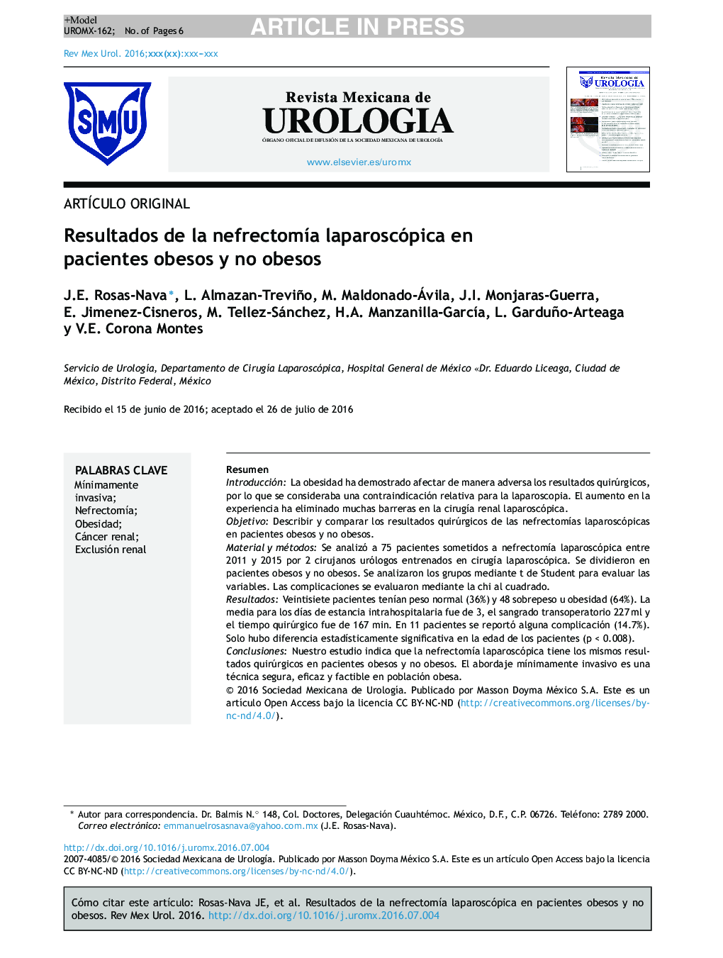 نتایج لاپاروسکوپی و نفروکمومی در بیماران چاق و غیر چاق 