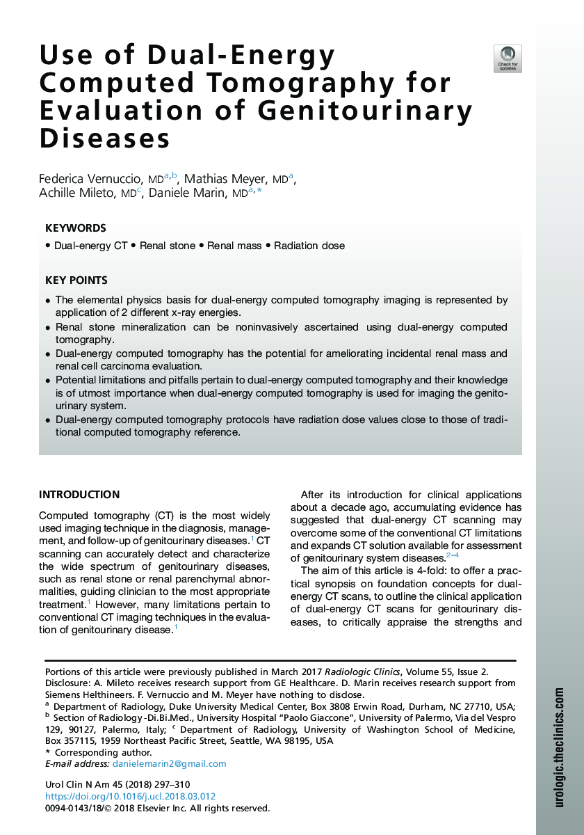 Use of Dual-Energy Computed Tomography for Evaluation of Genitourinary Diseases