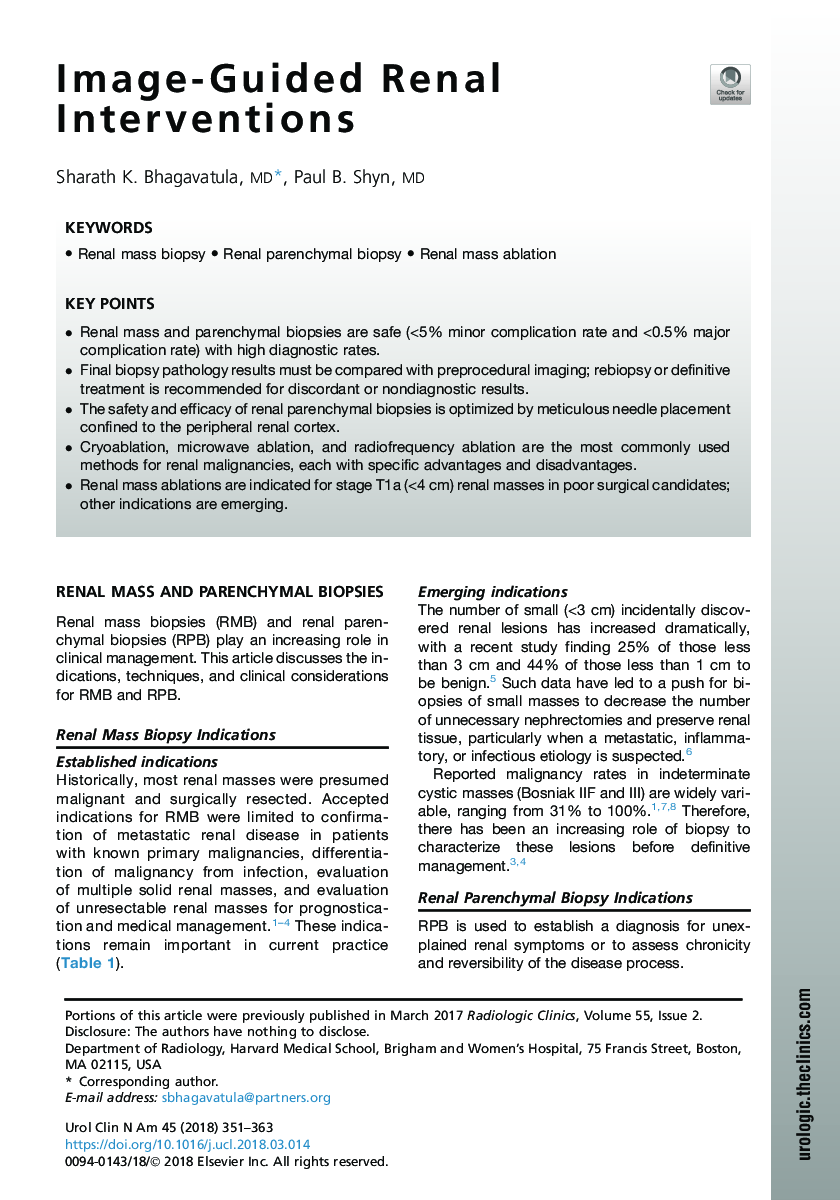 Image-Guided Renal Interventions