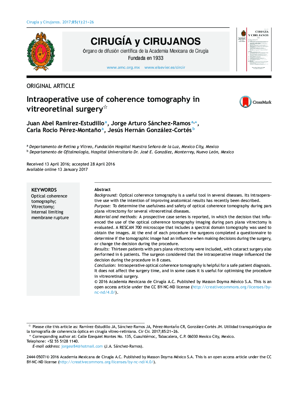 Intraoperative use of coherence tomography in vitreoretinal surgery