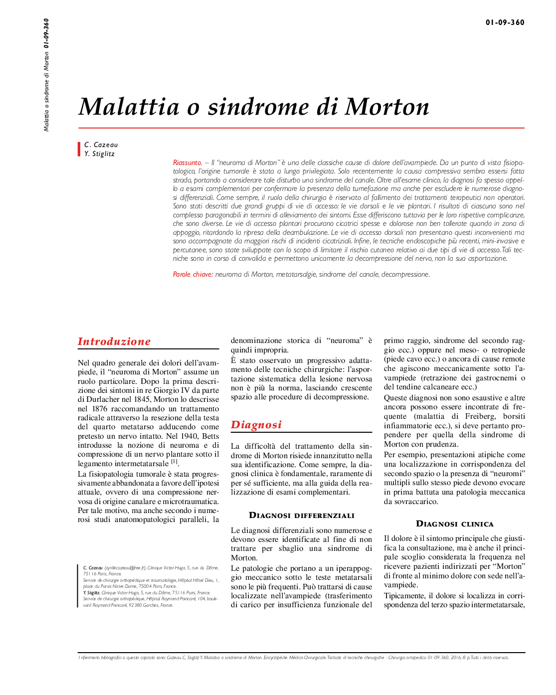 Malattia o sindrome di Morton