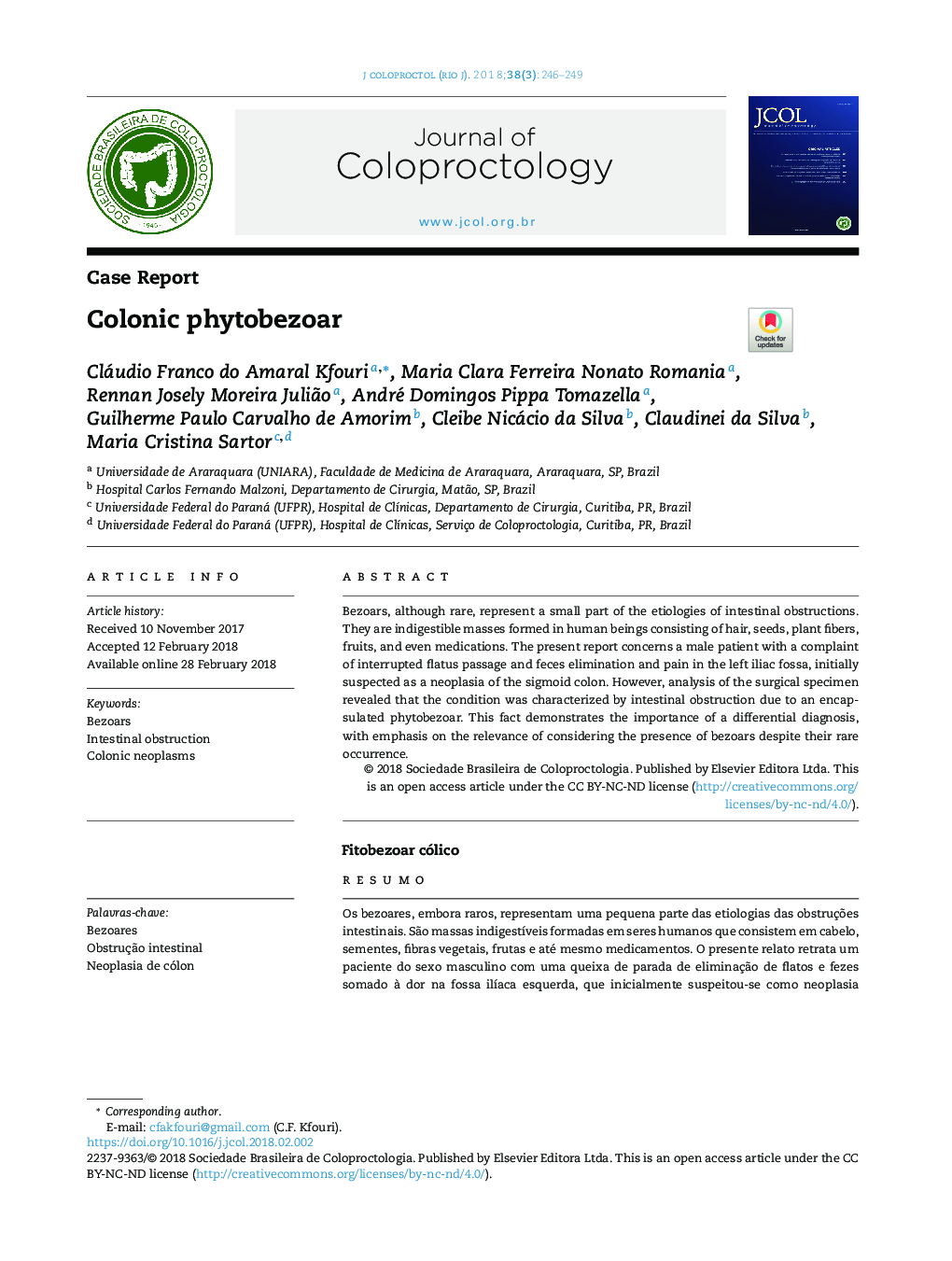 Colonic phytobezoar