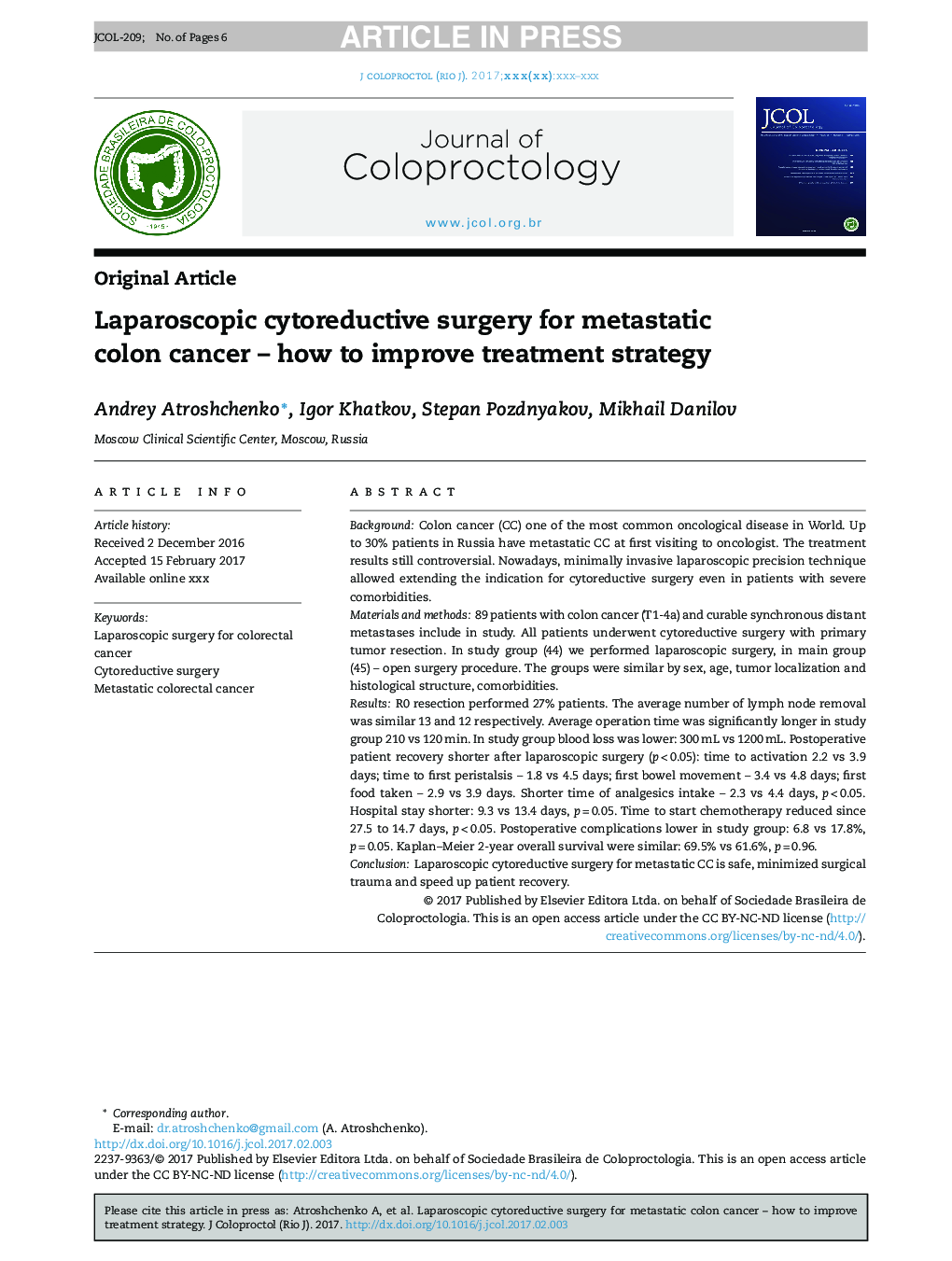 جراحی لاپاروسکوپی جراحی برای سرطان متاستاتیک کولون - چگونگی بهبود استراتژی درمان 