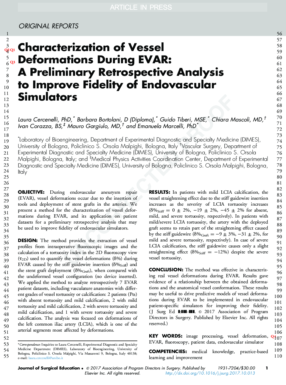 Characterization of Vessel Deformations During EVAR: A Preliminary Retrospective Analysis to Improve Fidelity of Endovascular Simulators