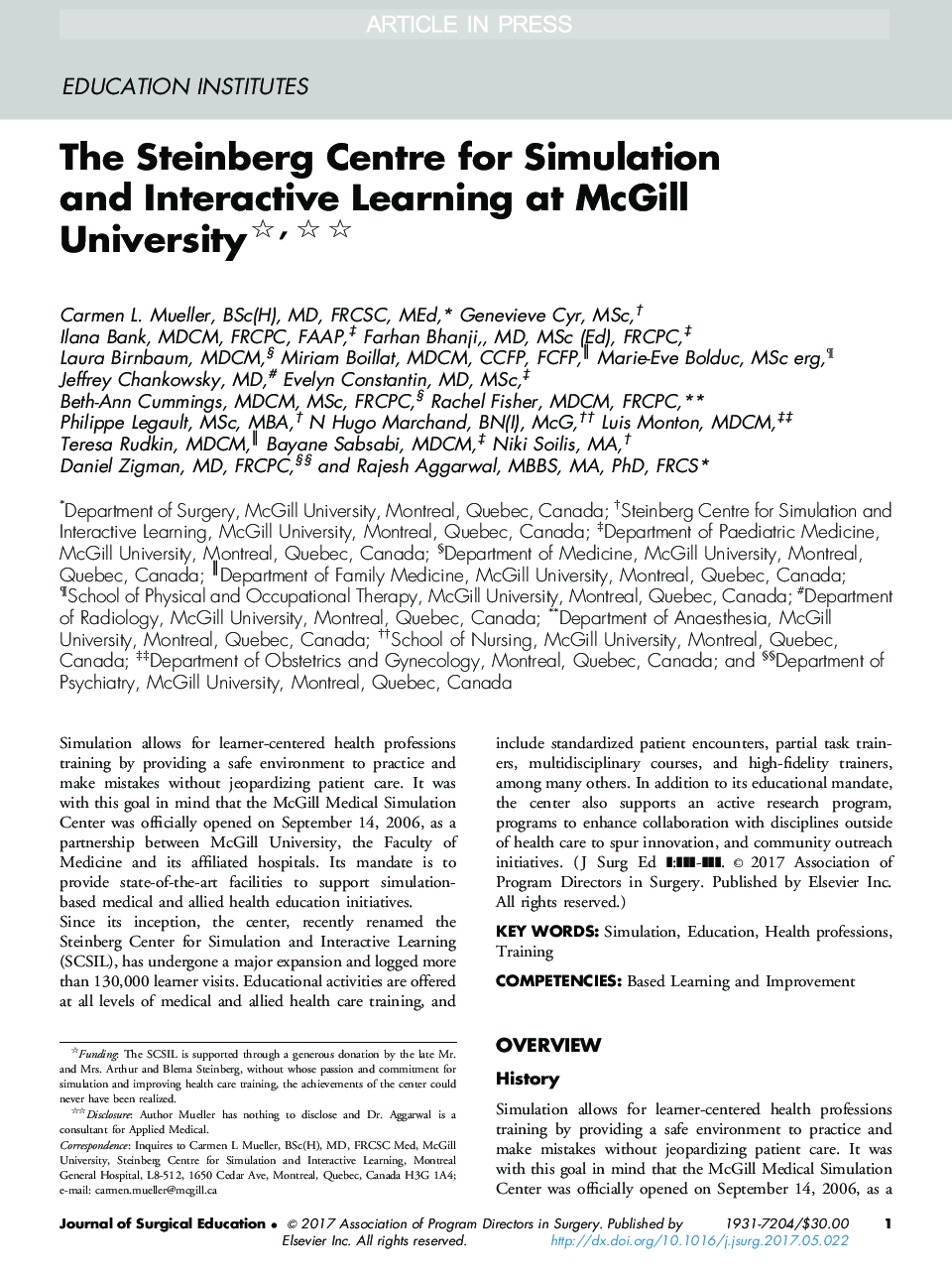 The Steinberg Centre for Simulation and Interactive Learning at McGill University