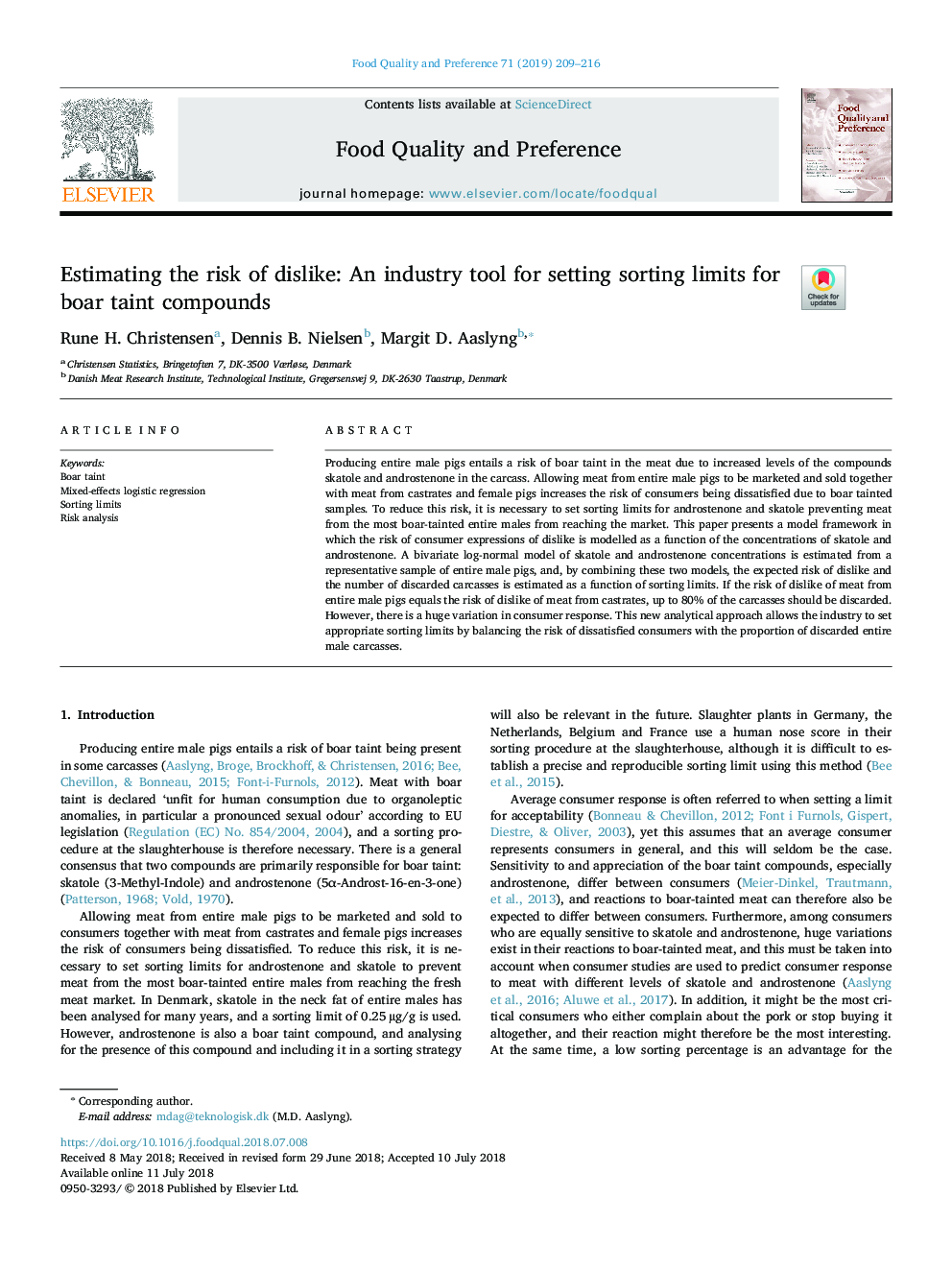 برآورد خطر ناسازگاری: یک ابزار صنعتی برای تنظیم مقادیر مرتب سازی برای ترکیبات دباغ گراز