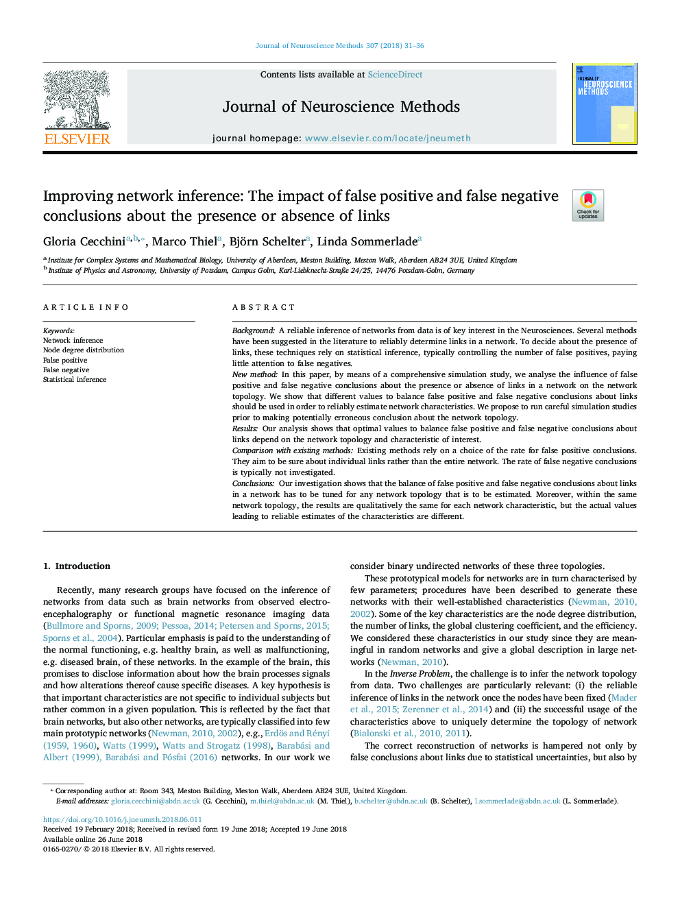 Improving network inference: The impact of false positive and false negative conclusions about the presence or absence of links