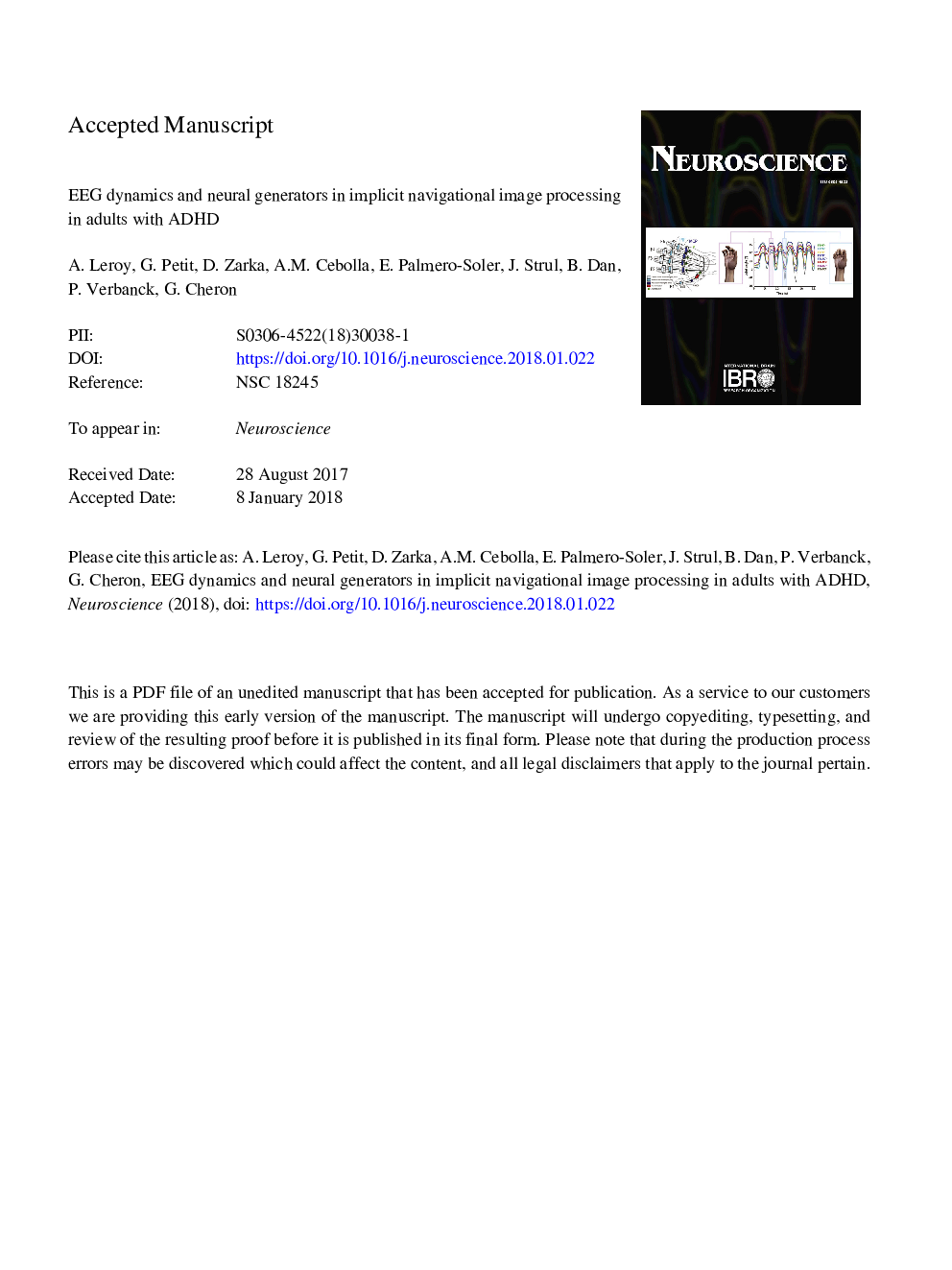 EEG Dynamics and Neural Generators in Implicit Navigational Image Processing in Adults with ADHD