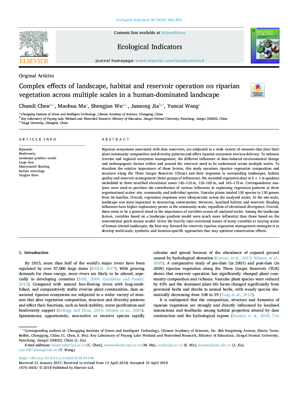 Complex effects of landscape, habitat and reservoir operation on riparian vegetation across multiple scales in a human-dominated landscape